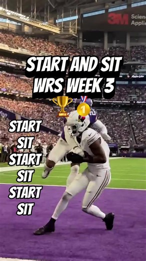 Start and Sit Wide Receivers for Week 3 of Fantasy Football🏆🥇#fantasyfootball #fantasyfootballtips #fantasyfootballadvice #nfl #nflfantasy