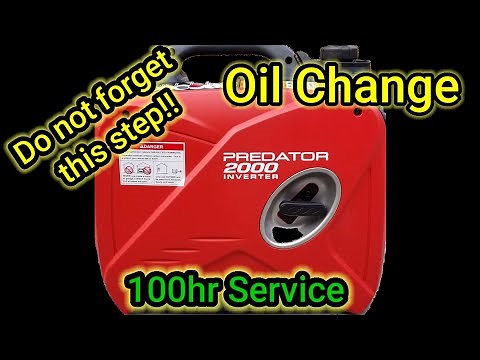 Predator 2000 Oil change and 100hr 6 month service Don't forget this part!!