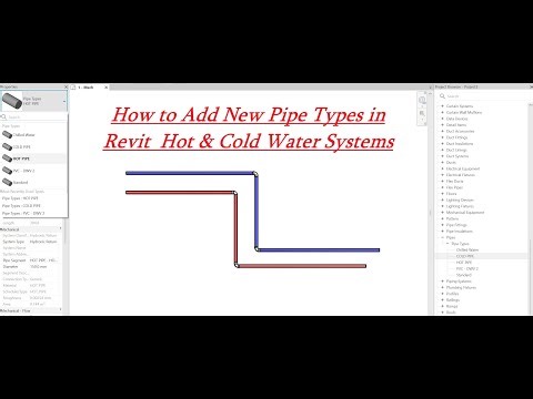 Revit Tutorial: How to Add New Pipe Types in Revit Hot & Cold Water Systems