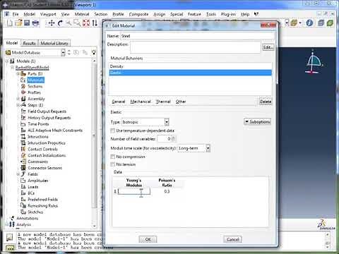 1.g) Abaqus Basics - Create a Material