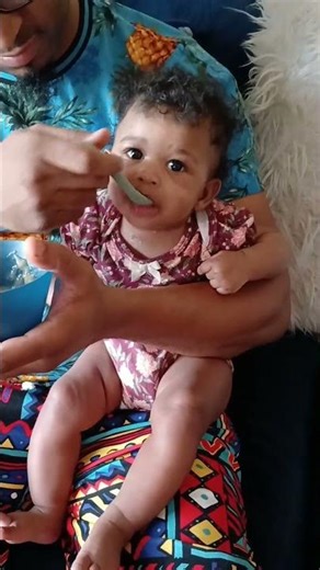 Babygirl loves her bananas
