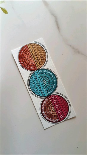 Colorful Mandala Bookmark Art ✨📚 #artsyjayas #satisfyingvideo #shorts