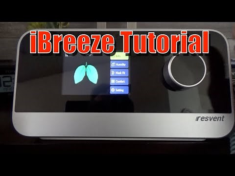 iBreeze CPAP APAP Machine Settings Menu Tutorial. ResVent