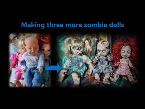 Three new horror zombie doll makeovers