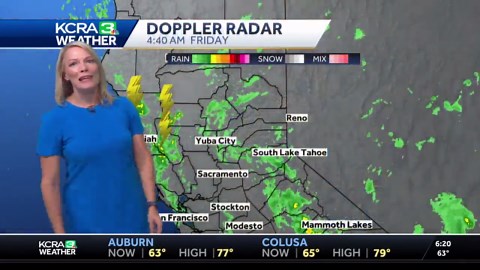 Northern California forecast | Valley showers, Sierra thunderstorms likely Friday