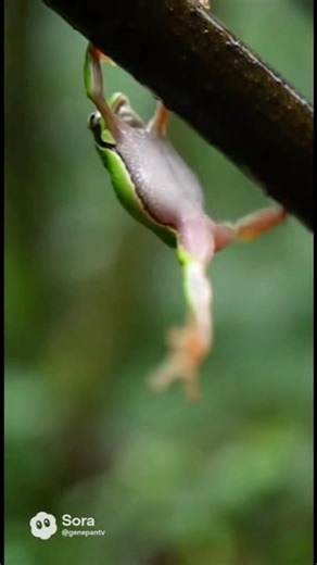 Frog Fails the Jump of a Lifetime #shorts #frog #ai #animals #wildlife #cute
