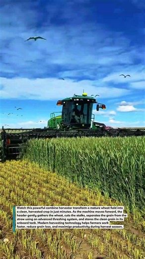 Massive Wheat Harvest in Action! #Harvest #Farming #Shorts