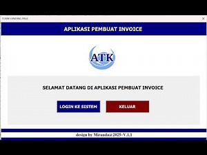 Demo Aplikasi Pembuatan Invoice Berbasis Microsoft Excel VBA
