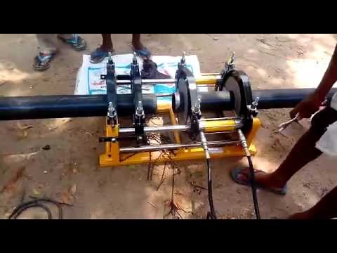 HDPE PIPE WELDING with HYDRAULIC BUTT FUSION MACHINE in Dindigul, Tamil Nadu, by POLYMOLD PRODUCTS