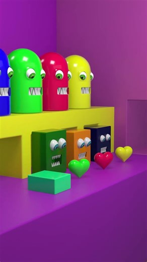 Battle for the golden hearts♥️💙💛🩵 #3danimation#blenderanimation #wowamazingnice#cartoon#funny#games