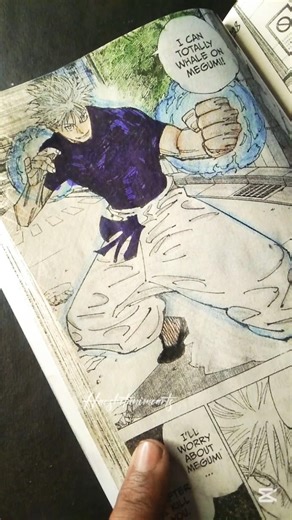 Saturo gojo drawing| Manga colour #jjk #gojo #manga #anime animeart #trending #shorts #viral