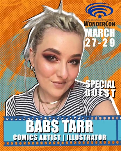 Babs Tarr is best known for her run on “Batgirl of Burnside,” “Motor Crush,” and “Overwatch: Tracer—London Calling.” When Babs is not co-hosting Critical Role’s Pub Draw, she’s been illustrating this year’s WonderCon Events Guide cover! Don’t miss your chance to learn from the best in the biz. Get your tickets today, https://bit.ly/3NHTZK0 #WonderCon | WonderCon
