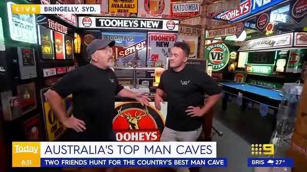 What does it take to make a good man cave? 🤔 Two friends are on the hunt for Australia's top man caves! #9Today | WATCH LIVE 5.30am | TODAY