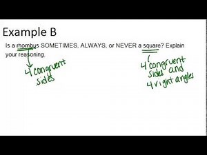 Parallelogram Classification Examples ( Video ) | Geometry