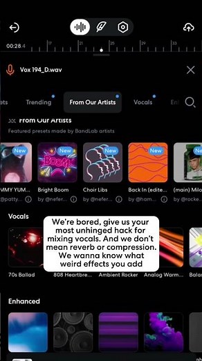Starting an unhinged vocal hacks list 📝