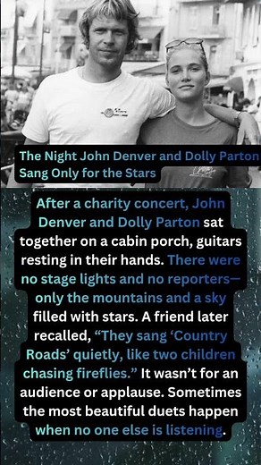 The Night John Denver and Dolly Parton Sang Only for the Stars