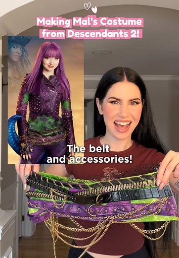 Making Mal’s Descendants 2 costume! The belt and accessories! #malcosplay #descendantscosplay #maldescendantscosplay #cosplaytutorial #descendants