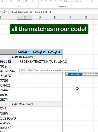 How to extract data in Excel using Regex Extract! #excel #spreadsheet #corporate