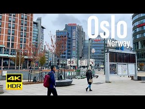 Oslo Norway, 4K 60FPS-HDR Walking Tour - 2021 - Tourister Tours