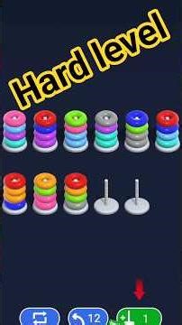 Hoops sort puzzle game Hard level #shorts #gaming #mobilegam