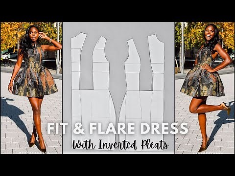 Sewing a Princess line dress with extended Inverted pleats (no waistline seam)