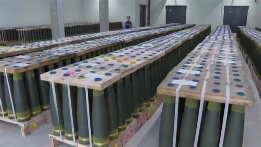 Officials in attendance as German defense company Rheinmetall opens new artillery shell plant