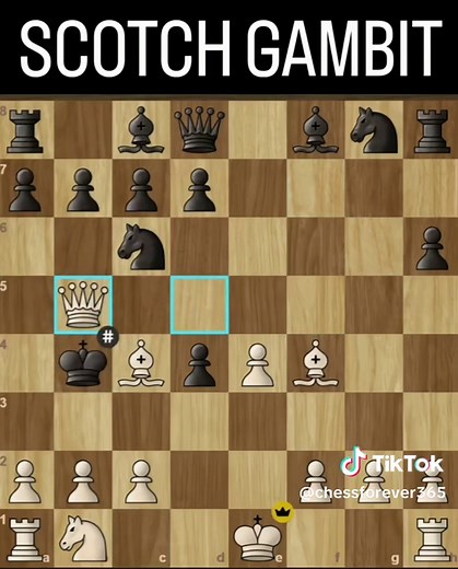 Scotch Gambit ♟️ #chesstok #chessmaster #chesstiktok #chessgame #chessplayer #شطرنج #chessmoves #chessman #gambit #chesstraps #chess