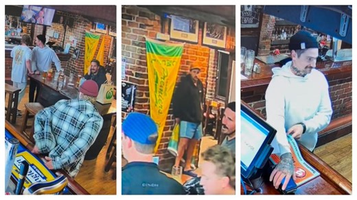 Rogues 'stealing' bar mats from Endeavour Tavern in Lancelin