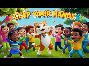 clap your hands song"🥳 CLAP YOUR HANDS! 🎉 Fun and Catchy Nursery Rhyme for Kids - Sing Along!"