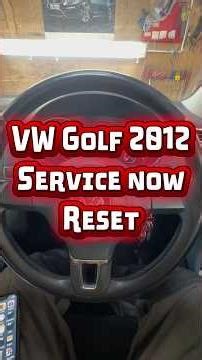 VW Golf 2012 Service now reset #vwgolf #servicenow #reset