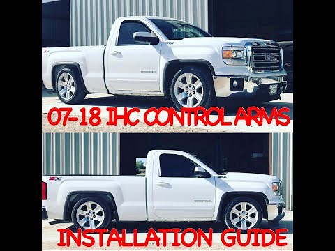 (PART 1) Updated/Revised 2007-2018 Chevy/GMC 4” adjust 5” lowering control arms. Installation guide