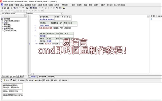 [凯凯]易语言cmd命令即时回显教程！