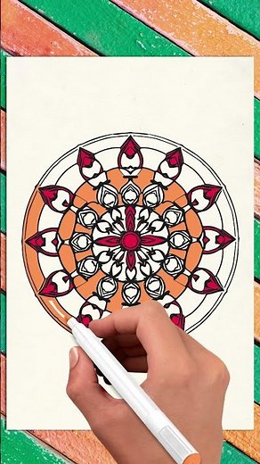Watch this Basic Mandala come to life! (Free Printable)