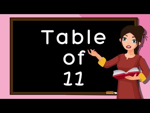 Multiplication table of 11| Learn table of 11 for kids | rhythmic table of eleven