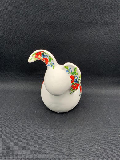 Polish Pottery White Bunny Planter, Stoneware Rabbit Pot, Hand Painted Ceramic - Etsy