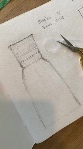 DIY Strapless Linen Dress Tutorial