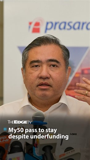 The Edge | Business news on Instagram: "NEWS: My50 pass to stay despite underfunding The government remains committed to the My50 public transport pass programme despite a RM100 million shortfall after claims outpaced the Ministry of Finance's budget. Transport Minister Anthony Loke elaborates."