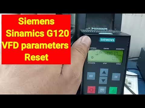 Siemens Sinamics G120 VFD All parameters factory Reset.