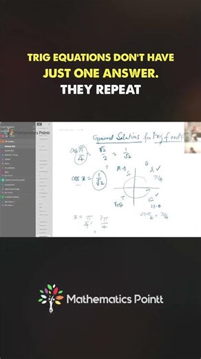 General solution of trigonometric equations | Maths Methods 3/4