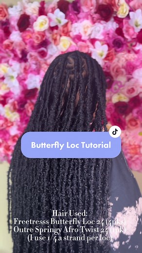 Replying to @Hair By Mara A simple butterfly loc tutorial 🦋🦋 #nyc #fyp #capcut #butterflylocs