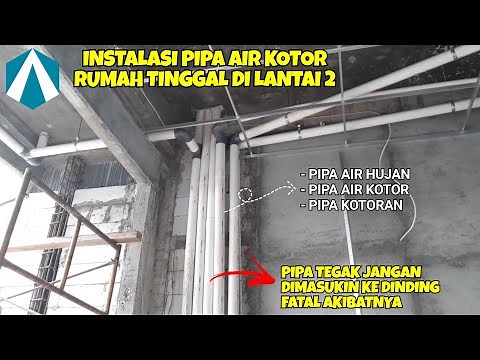 Installation of waste water pipes, rain water and sewage || waste water pipe installation design