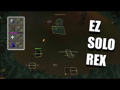 Solo Dagannoth Rex Guide with tile markers (OSRS)