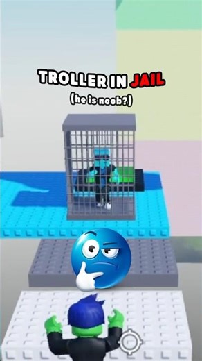 😂 troller in fake jail moment in roblox