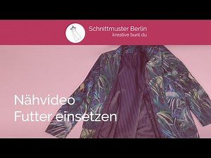 Sewing video - Inserting lining into a blazer or coat