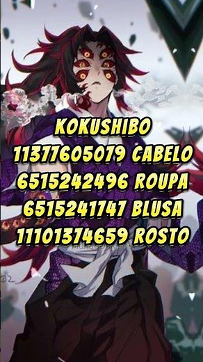 ROBLOX - ID DE ROUPAS DO KOKUSHIBO DO DEMON SLAYER #brookhaven #demonslayer #anime #codigos