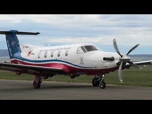 RFDS Australia (VH-FVE) FD575 Pilatus PC-12/47E Departing Port Pirie.