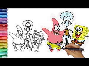 coloring spongebob patrick Squidward | coloring pages