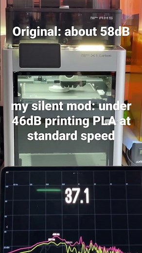 Bambu Lab X1 Carbon silent mod print noises