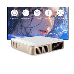 S-230 High Quality Portable Android 13 Smart DLP Projector 4K & 1080P Mini Beamer with LED Lamp Built-in Battery Outdoor Home