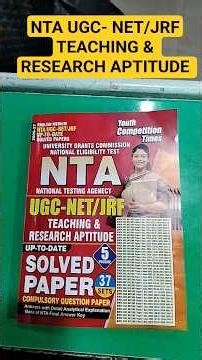 NTA UGC NET/JRF Teaching & Research Aptitude | Important Questions | 2026 #Shorts